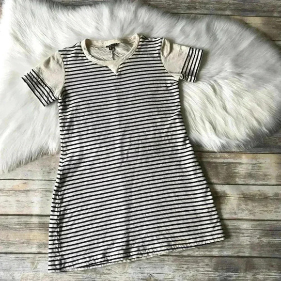 Theory Striped Cotton Shift Dress Teju B - Picture 4 of 7